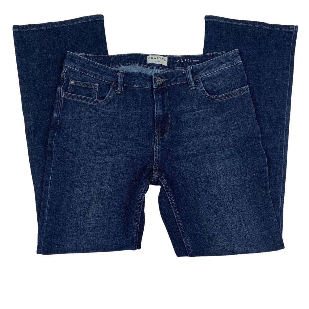Crafted by Lee mid rise bootcut jeans, size 14M